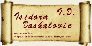 Isidora Daskalović vizit kartica